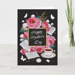 Fröhliche Mutter Tag Rosa Blume Süß anpassbar Karte