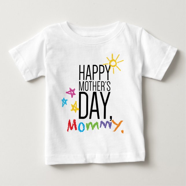 Fröhliche Mutter zum Muttertag Baby T-shirt (Vorderseite)