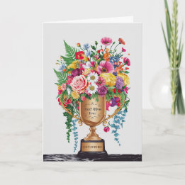 Fröhliche Muttertagsflorentrophie individuell anpa Karte