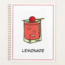 Fröhliche Niedliche Moderne Frischcocktail Pink Planer