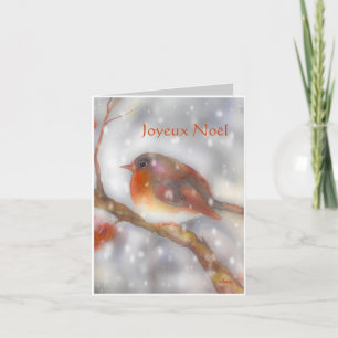 Fröhliche Noel Aquarelle Feiertagskarte