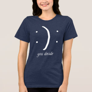 Fröhliche oder traurige Stimmung, die Sie für die Tri-Blend Shirt