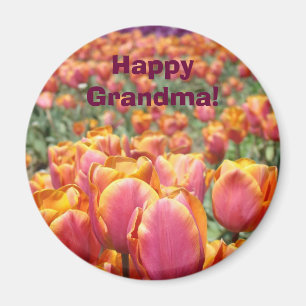 Fröhliche Oma! Magnete Tulpen Blumen Festival