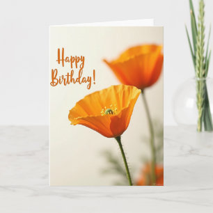 Fröhliche Orange-Bloom-Karte Karte