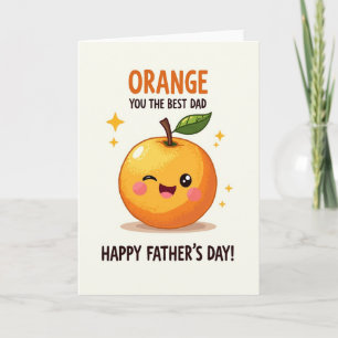 Fröhliche Orange Papa Tag Karte