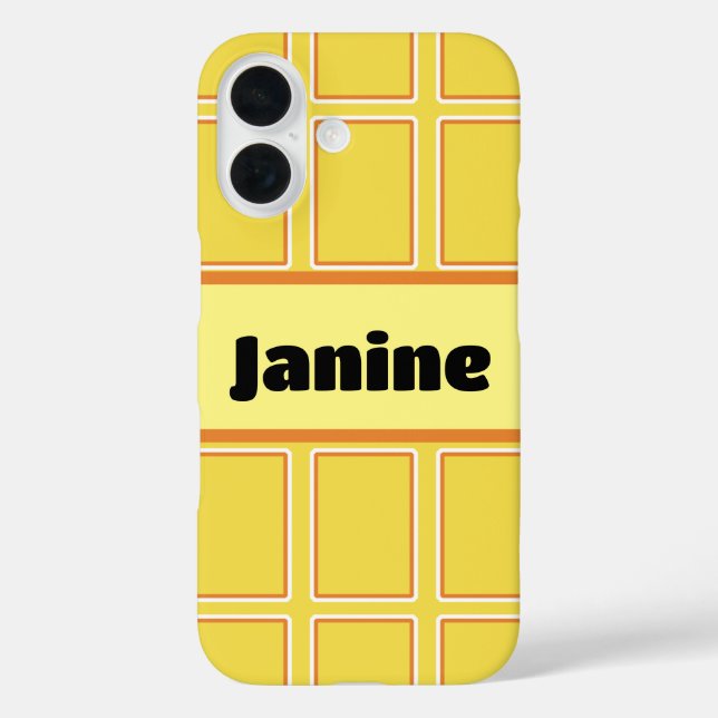 Fröhliche, orange weiße senkrechte Winkel Case-Mate iPhone Hülle (Rückseite)