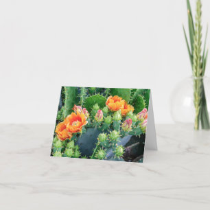 Fröhliche Orange Wüstenpilze Blume Note Card Dankeskarte