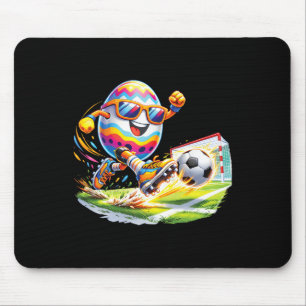 Fröhliche Ostereier Fußball Liebhaber Jungen Kinde Mousepad