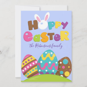 Fröhliche Ostereier Hase Lustiger benutzerdefinier Feiertagskarte