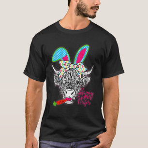 Fröhliche Ostergärse Lustige Highland-Kuh Gärse T-Shirt