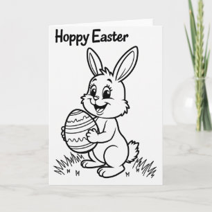 Fröhliche Osterhasen-Ei-Karte Karte