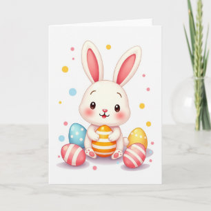 Fröhliche Osterhasen-Ei-Karte Karte