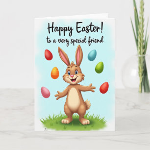 Fröhliche Osterhasen-Freundkarte Karte
