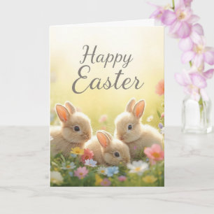 Fröhliche Osterhasen Karte