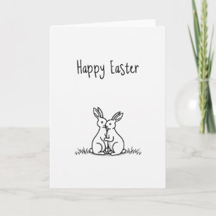 Fröhliche Osterhasen Szene Karte