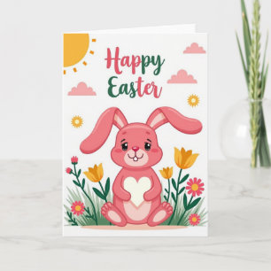 Fröhliche Osterhasenkarte Karte