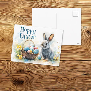 Fröhliche Ostern Aquarell Feiertagspostkarte