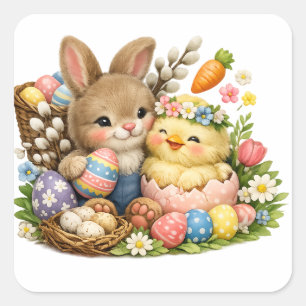 Fröhliche Ostern Aufkleber Seite