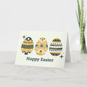 Fröhliche Ostern Bemalte Eier   Karte