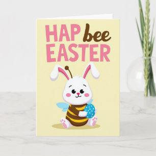 Fröhliche Ostern-Bienen-Karte Karte