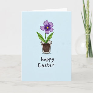 Fröhliche Ostern Blumentopfkarte Karte