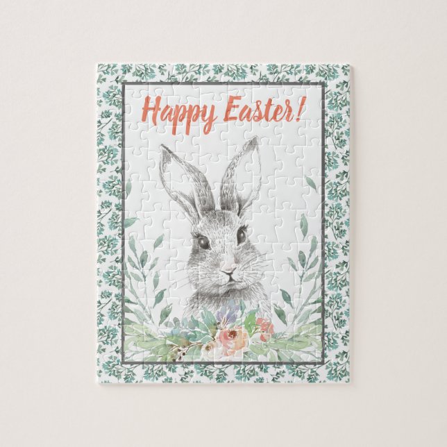 Fröhliche Ostern Bunny Puzzle (Vertikal)