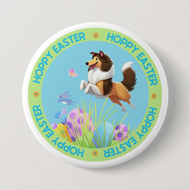 Fröhliche Ostern Button (Vorderseite)