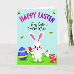 Fröhliche Ostern Familienkarte Karte
