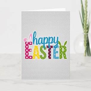 Fröhliche Ostern-Farben-Kunstkarte Karte