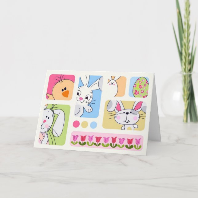 Fröhliche Ostern Feiertagskarte (Vorderseite)