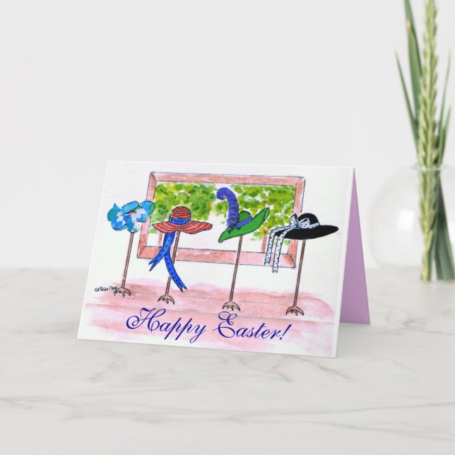 Fröhliche Ostern! Feiertagskarte (Vorderseite)