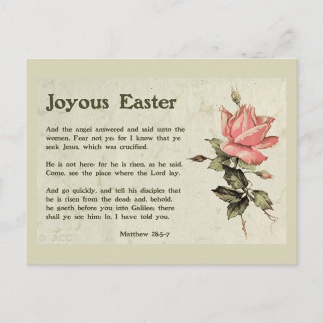 Fröhliche Ostern Feiertagspostkarte (Vorderseite)