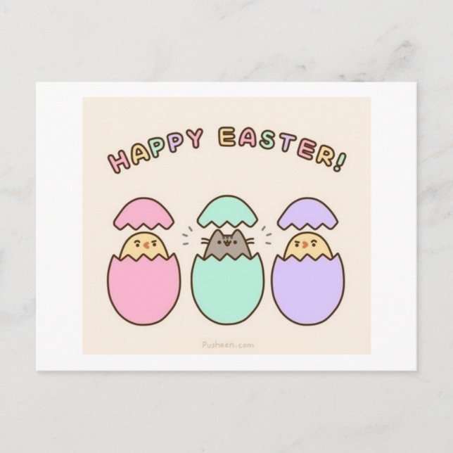 Fröhliche Ostern! Feiertagspostkarte (Vorderseite)