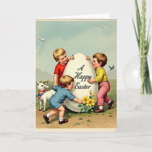 Fröhliche Ostern Freude Kinderkarte Karte