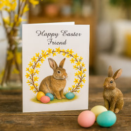 Fröhliche Ostern Freund gefaltete Grußkarte Karte