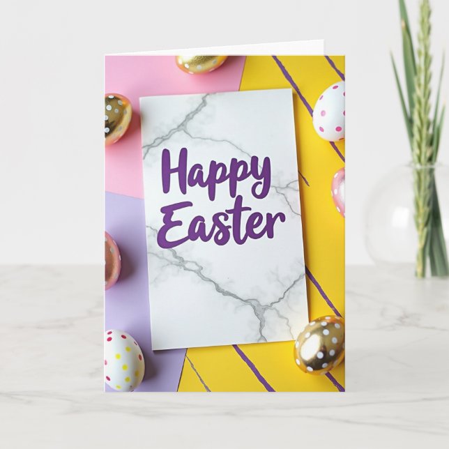 Fröhliche Ostern Frühling Karte (Vorderseite)