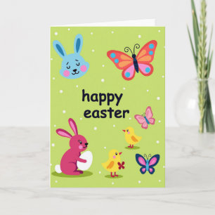 Fröhliche Ostern Frühling Spaß Karte