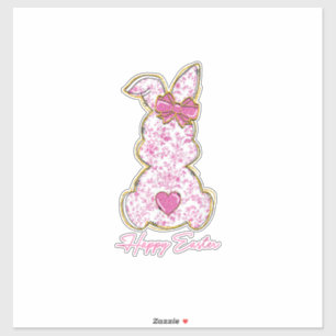 Fröhliche Ostern Häschen Mädchen Ostern Frauen Pin Aufkleber