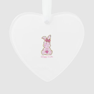 Fröhliche Ostern Häschen Mädchen Ostern Frauen Ros Ornament