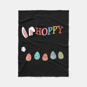 Fröhliche Ostern Hase Eier lustig Fleecedecke