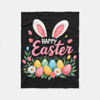 Fröhliche Ostern Hase Frühling Ostern Ei Ostern Sh Fleecedecke