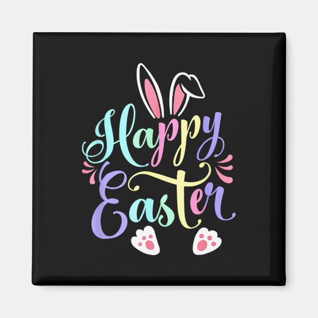 Fröhliche Ostern Hase Frühling Ostern Ei Ostern Sh Magnet (Vorne)