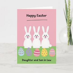 Fröhliche Ostern Hasen Eier Karte