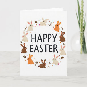 Fröhliche Ostern Hasen Girlande Karte