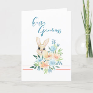 Fröhliche Ostern Hasenstrauß Feiertagskarte