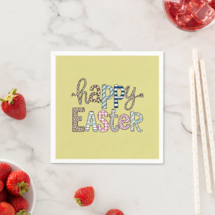 Fröhliche Ostern Hübsche Florale Hase Frühling Leo Serviette
