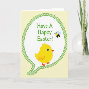 Fröhliche Ostern-Hühner-Frühlingskarte Karte