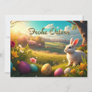 Fröhliche Ostern in einer Frühlingslandschaft
