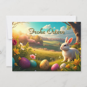 Fröhliche Ostern in einer Frühlingslandschaft