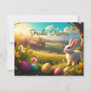 Fröhliche Ostern in einer Frühlingslandschaft